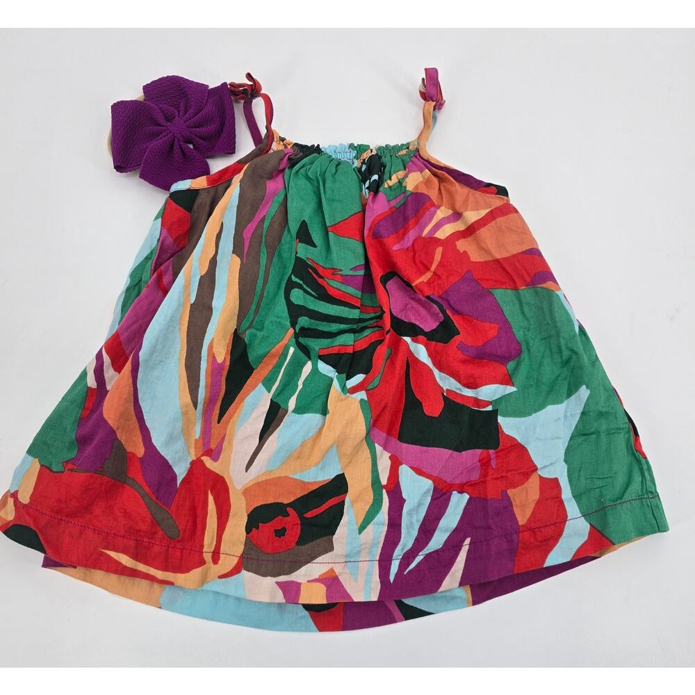 Baby GAP Colorful Floral Baby Sundress +‎ Bow